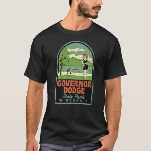 Governor Dodge Staat Park Wisconsin Vintag Premiu T-Shirt