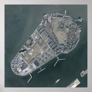 Governors Island Aerial Fotografy Poster