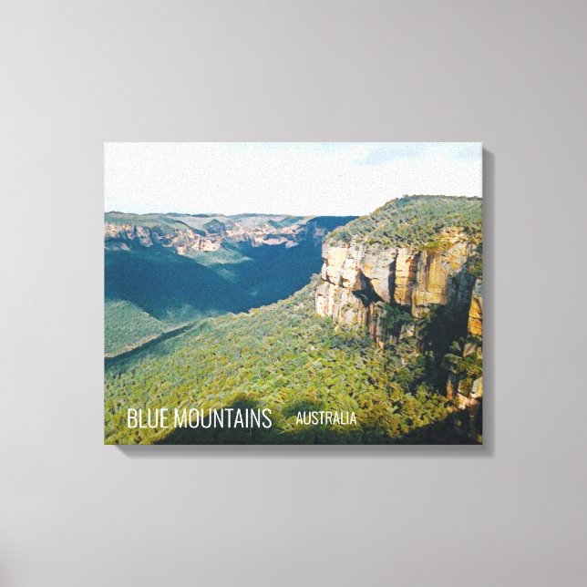 Govetts Leap Blue Mountains Australien Reise Leinwanddruck (Vorderseite)