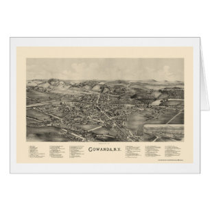 Gowanda, NY panoramische Karte - 1892