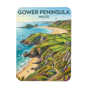 Gower-Halbinsel Wales Magnet