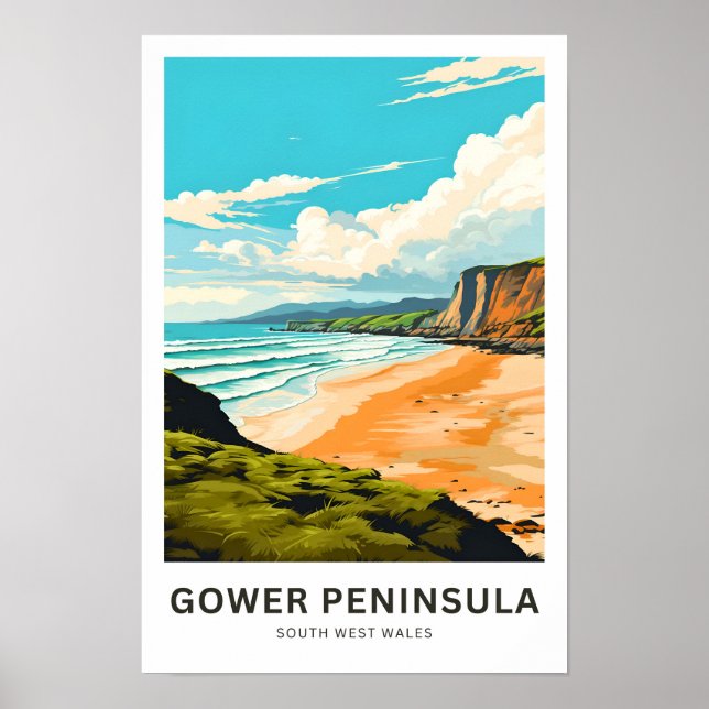 Gower Peninsula South West Wales Poster (Vorne)