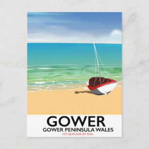 Gower Peninsula Wales Beach Poster Postkarte