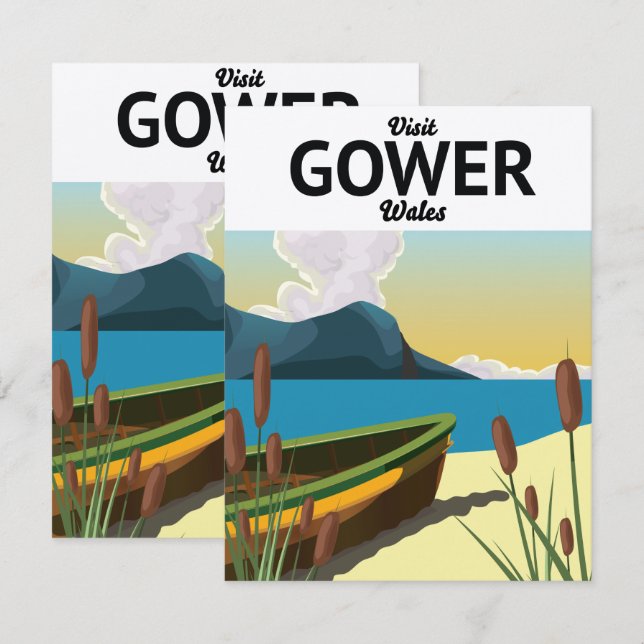 Gower Wales Reiseplakat (Vorne/Hinten)