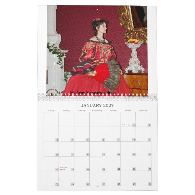 gown Madame de Pompadour Kalender (Jan 2027)