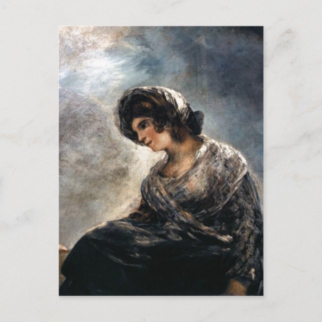 Goya, Die Milchmädchen von Bordeaux 182527 Öl auf  Postkarte (Vorderseite)