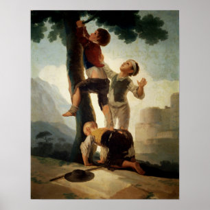 Goya - Jungen klettern auf einen Baum 1791 Poster