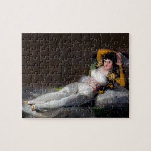 Goya Painting - Clothed Maja - La Maja Vestida Puzzle
