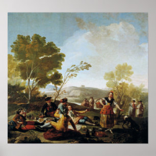Goya - Picknick an den Ufern des Manzanares 1776 Poster