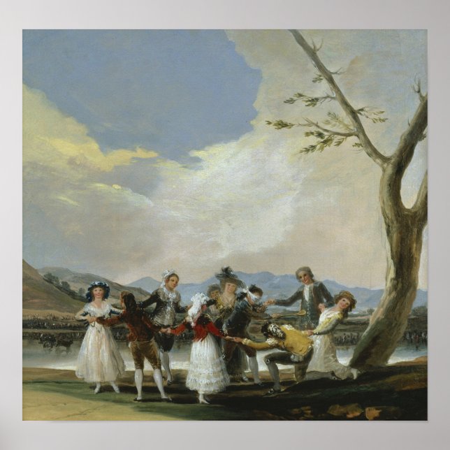 Goya - Spiel der Buffets des Blinden Menschen 1788 Poster (Vorne)