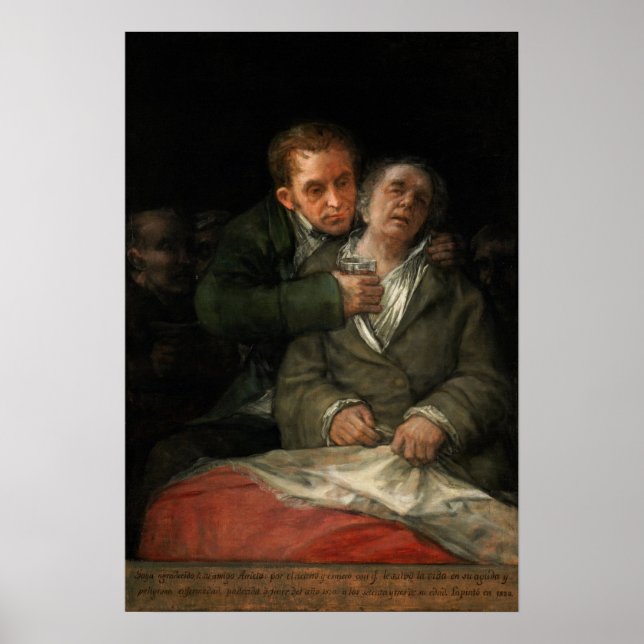 Goya - Teilnahme von Dr. Arrieta 1820 Poster (Vorne)
