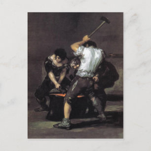 Goya, The Forge c. 1819 Oil on Leinwand, 191 x 121 Postkarte