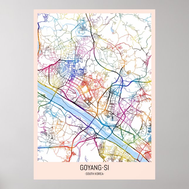 Goyang-si South Korea City Map Poster (Vorne)