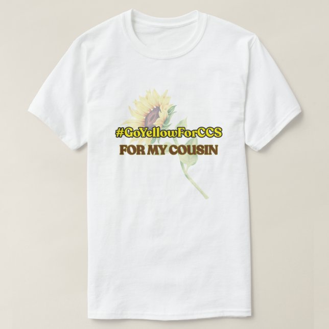 #GoYellowForCCS - Cousin-Hemd T-Shirt (Design vorne)