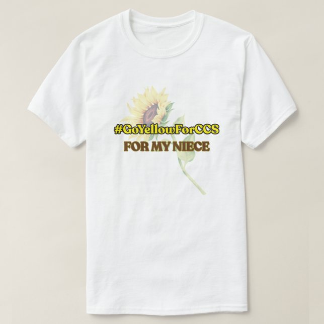 #GoYellowForCCS - Nichte-Hemd T-Shirt (Design vorne)