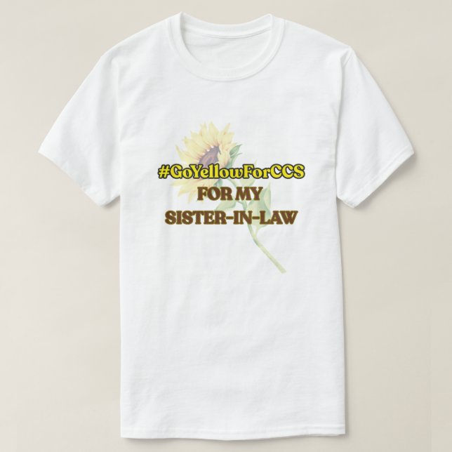 #GoYellowForCCS - Sis-in-law-Hemd T-Shirt (Design vorne)