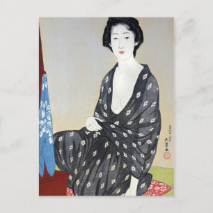 Goyo "Frau in Kimono" Postkarte