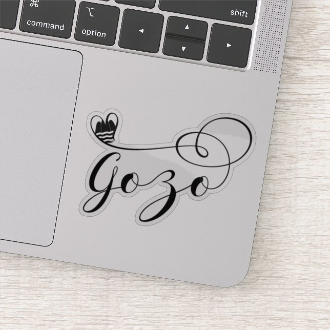 Gozo Herzenflagge, Gozitan, Insel Gozo Aufkleber (Detail)