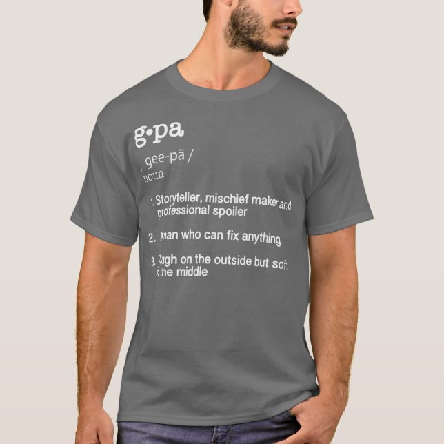 GPa Definition Fathers Day-Geschenk T-Shirt (Vorderseite)