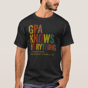 Gpa weiß alles, was Großvater Vatertag ist T-Shirt