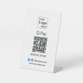Gpay QR Code Pedestsign für Ihr Unternehmen Sockelschild