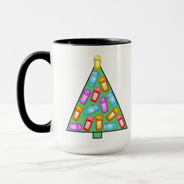 GPS Geocaching Weihnachtsbaum Tasse (Links)