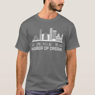 GPS-Koordinaten von Dublin Skyline City Dream City T-Shirt