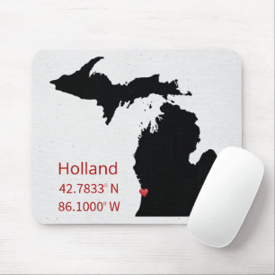GPS-Koordinaten von Holland Michigan Mousepad