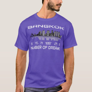 GPS koordiniert Bangkok Skyline Dream City T-Shirt