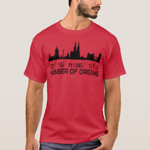 GPS koordiniert Stadt Köln Skyline 1 T-Shirt