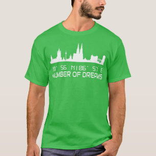 GPS koordiniert Stadt Köln Skyline T-Shirt