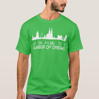 GPS koordiniert Stadt Köln Skyline T-Shirt