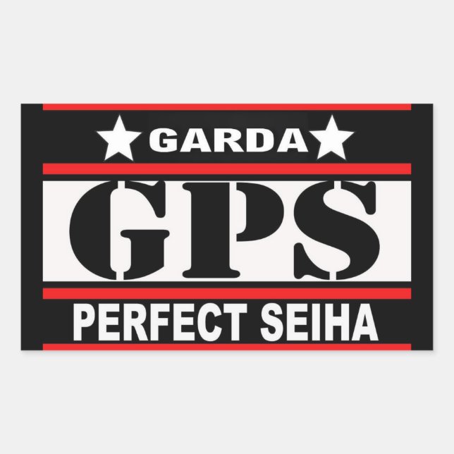 GPS RECHTECKIGER AUFKLEBER (Vorderseite)