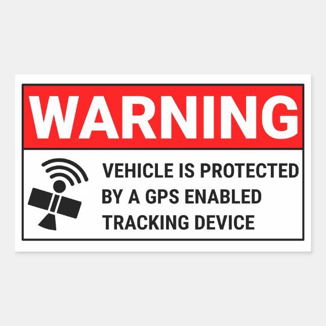 GPS-Tracking-Gerät Rechteckiger Aufkleber (Vorderseite)