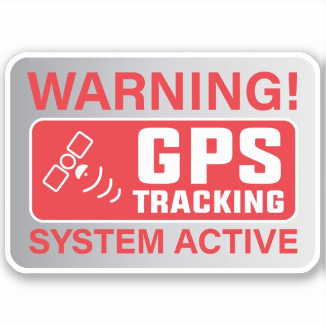 GPS-Tracking-System Aufkleber (Vorderseite)