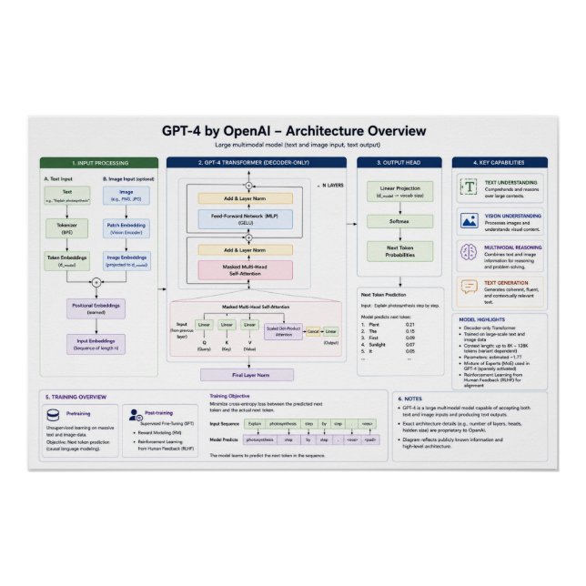 GPT-4 von OpenAI Poster (Vorderseite)