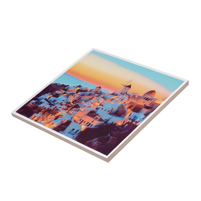 GR011 SANTORINI, Griechenland, Fliese (Seite)