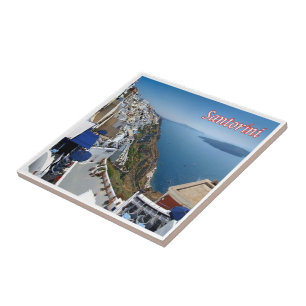 GR074 SANTORINI Thera, Firai, Griechenland, Fliese