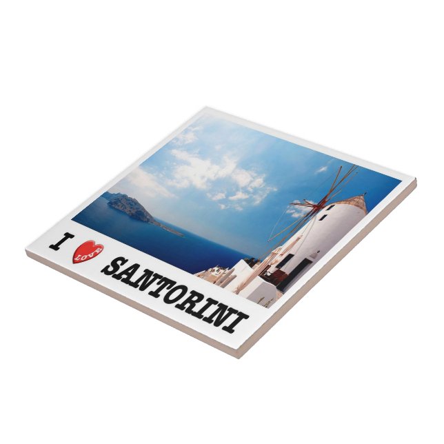 GR086 SANTORINI, I Liebe, Griechenland, Fliese (Seite)