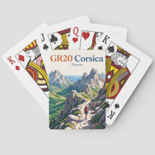 GR20-Trail, Korsika Frankreich Spielkarten