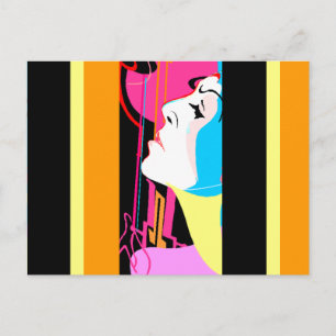GR8 Pop Art Abstrakt Mitglied der Postkarte