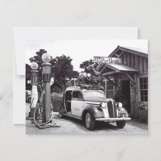 GR8 RETRO B&W RETIREMENT PARTY EINLADUNG INVENT (Vorderseite)