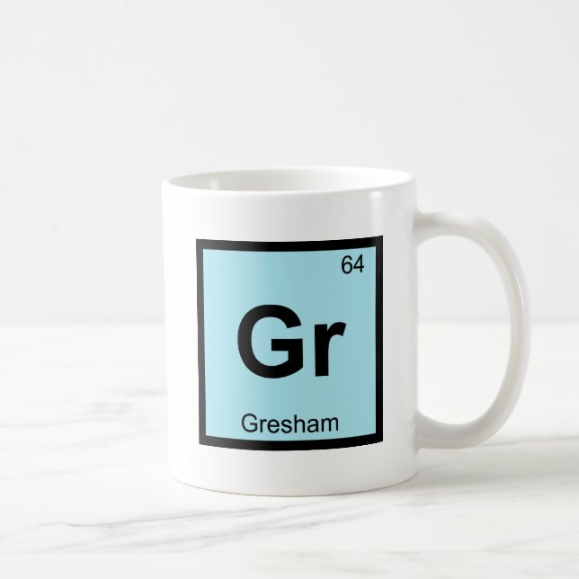 Gr - Gresham Oregon Chemistry Periodic Table City Tasse (Rechts)