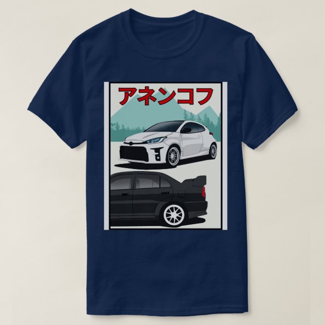 gr yaris vs evo T-Shirt (Design vorne)