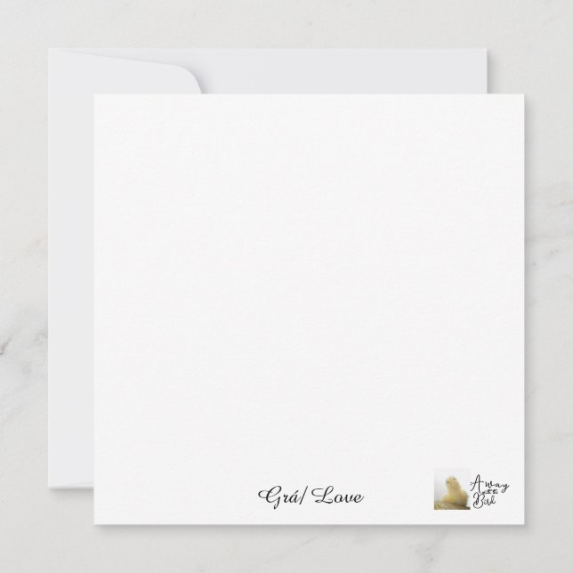 Grá/Liebe-Flachkarte (Rückseite)
