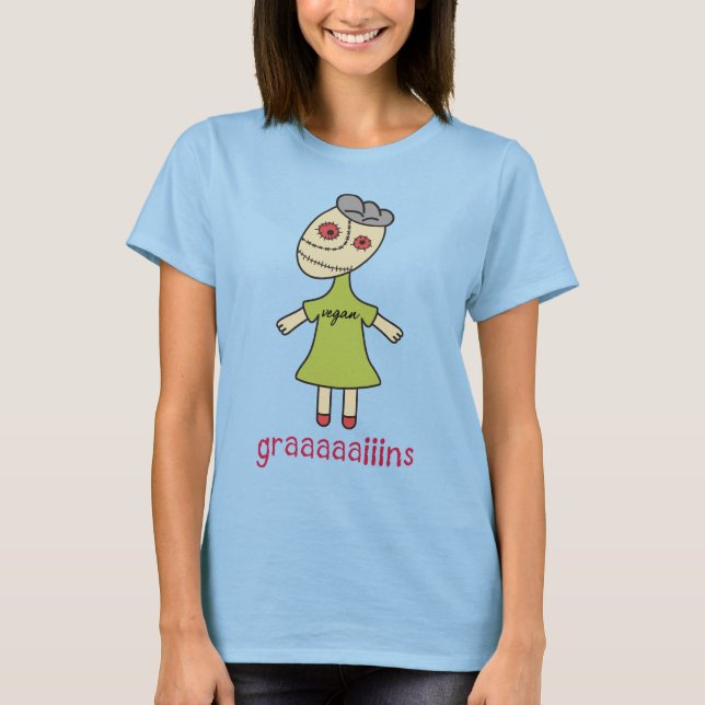 Graaaiins Vegan Zombie T-Shirt (Vorderseite)