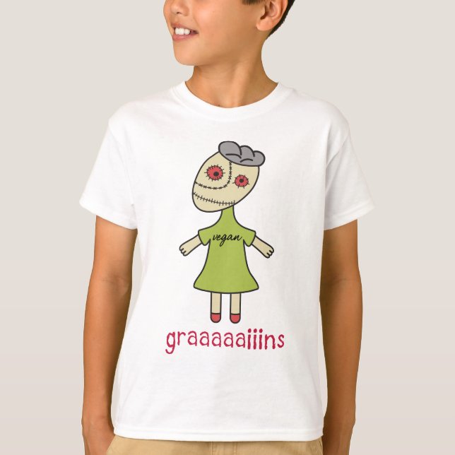 Graaaiins Vegan Zombie T-Shirt (Vorderseite)