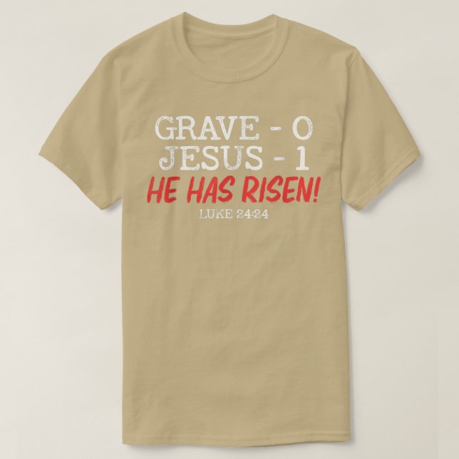 Grab 0 Jesus 1 Er hat Jesus religiöse Easte versch T-Shirt (Design vorne)