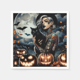 Grab a Broom | Hexen-Themed-Halloween-Party Serviette