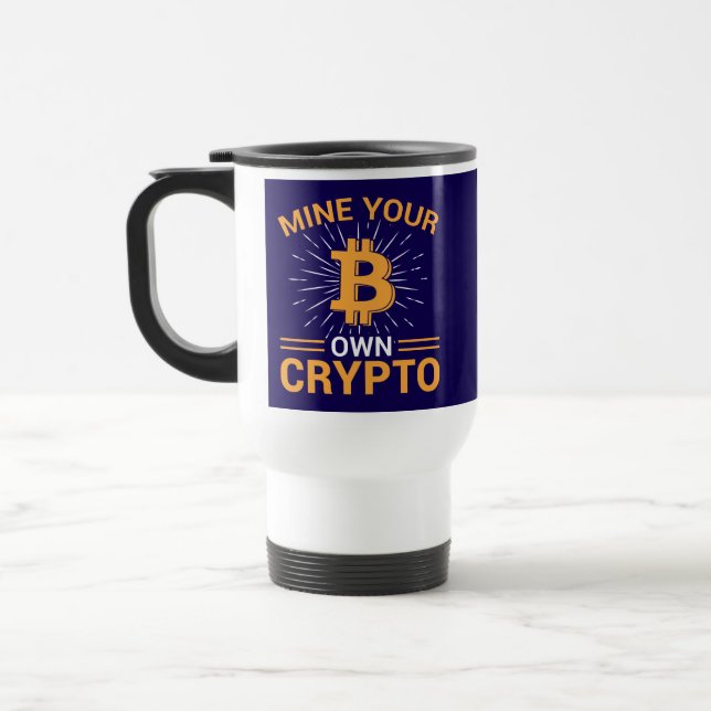 Grab Deinen Eigenen Krypto Bitcoin Mining, BTC  Reisebecher (Links)